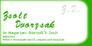 zsolt dvorzsak business card